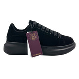 Zapatilla Hombre Vestir Gamuza Paul Kevingston Negro 