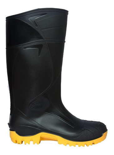 Botas Lluvia Industriales Pvc Trabajo Moto Reflectivo Negro Blanco Traktor Damalú