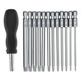 Juego De 13 Brocas Torx Largas De 100 Mm, Torx Bi Magnético