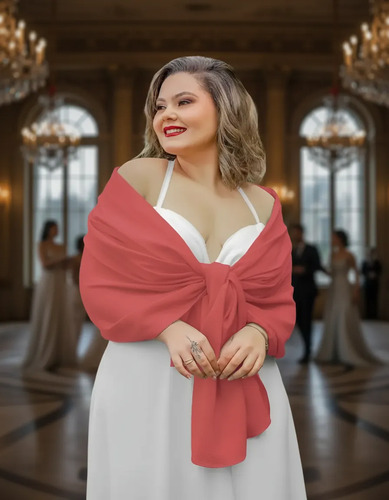 Echarpe Feminino Festa Lenço Para Madrinhas De Casamento | Parcelamento sem juros