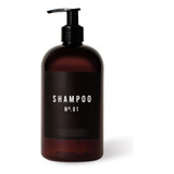 Botella Dispensadora Para Baño Ámbar Shampoo Etiqueta 500ml