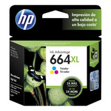 Cartucho De Tinta Hp 664 Xl Ink Advantage Original Tricolor