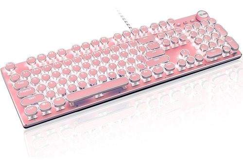 Teclado Mecánico Para Juegos Con Cable Estilo Máquina De Esc