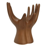 Escultura Estatueta Suporte Centro De Mesa Mãos Cerâmica