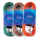 Cable Kwc Neon 105 Plug Plug X 6 Mts Mallado Guitarra Bajo