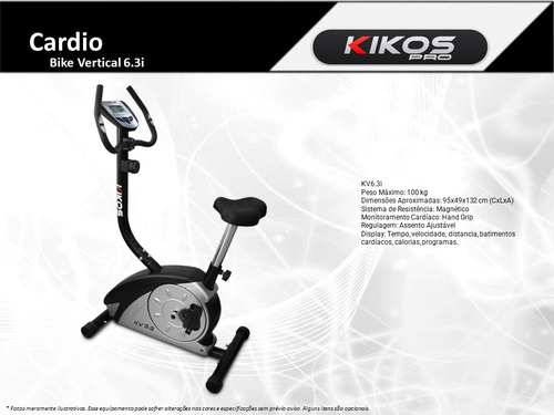 Bicicleta Ergométrica Kikos Kv6.3i Vertical Cor Preto