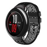 Correa De Reloj De Silicona Negra Y Gris Para Amazfit Pace