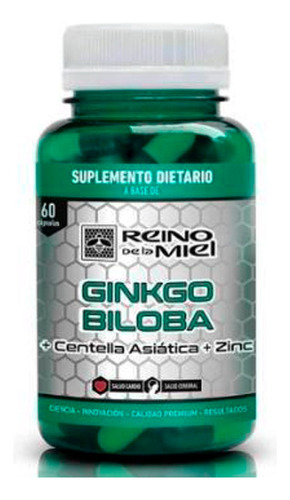 Suplemento Reino Ginkgo Biloba+ Centella Asiática+ Zinc 