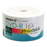 Dvd Virgen Imprimible Master-g 4,7gb 16x Bulk 50 Unidades