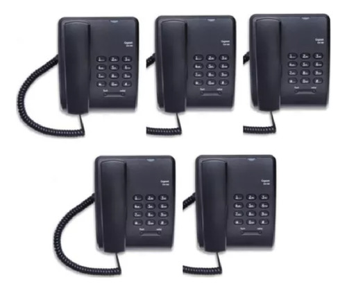 Teléfono Fijo De Mesa Gigaset Da180 Negro Combo 5 Unidades 