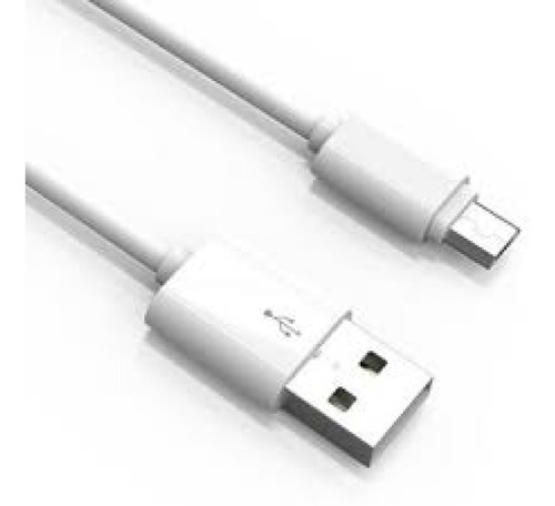 Cable De Datos Usb A Micro Usb 2 Metros Carga Celular Color Blanco