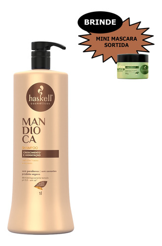 Haskell Mandioca Shampoo 1l + Brinde