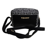 Bolsa Crossbody Tommy Hilfiger Mujer 69j8591 Color Negro Diseño De La Tela Liso