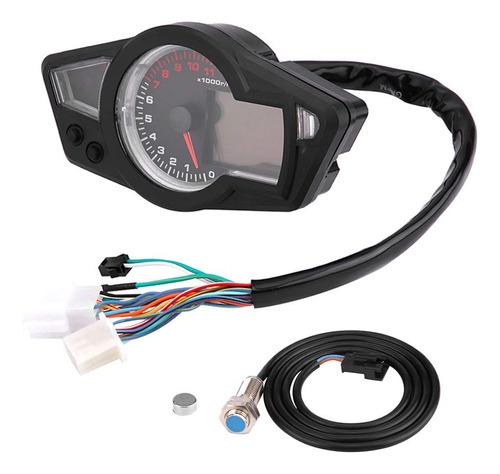 Velocímetro Digital Universal Motocicleta Lcd Odómetr...