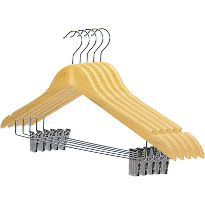Ganchos De Madera Para Ropa Con Pinzas Organizadores 30 Pzs | Envío gratis