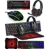 Gaming Keyboard And Mouse And Mouse Pad And Gaming Headset,