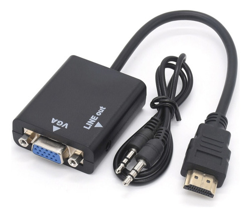 Cabo Conversor Hdmi Para Vga Full Hd 1080p Alta Performance