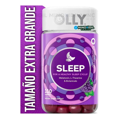 Olly Sleep Melatonina Premium 110 Gomitas Tamaño Extra Grande Sabor Mora Zen | Envío gratis