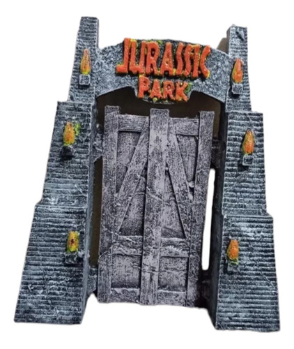 Figura Resina Jurassic Park  Para Terrario Reptiles 16x14cm