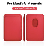 Tarjetero Magnético Magsafe Wallet Rojo Para iPhone 