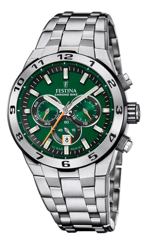 Reloj Festina Hombre Chrono Bike 2024 Acero Verde F20670.2