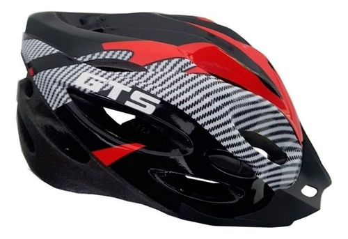 Capacete Ciclista Adulto Regulagem Bike Ciclismo - Cor Vermelho/preto Tamanho G-56 Ao 62cm