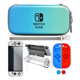 Combo: Estuche+siliconas+vidrio Protector N Switch Oled