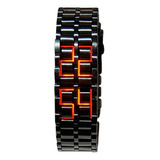 Mastop Men's Lava Reloj De Pulsera Digital Con Led Rojo Lava