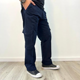Pantalon Cargo Hombre Gabardina / Talles 56-60