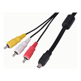 Video Audio Av Cable Mini Usb A 3 Rca Para Cámara Canon