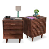  Muebles De Noche , 2 Unidades, Diseño Mid Century Modern  C