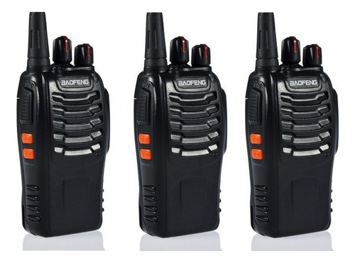 Pack 3 Radio Walkie Talkie Portatil Baofeng Uhf Bf-888s