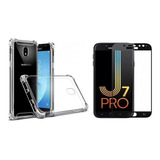 Capinha + Película Full 3d P/ Samsung Galaxy J7 Pro J730 5.5