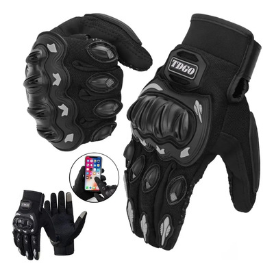 Guantes Proteccion Pantalla Táctil De Dedo Para Motocicleta Phosphaino Color Negro Talla Xl