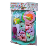 Juguete Comida Torta Cortable Frutas Cocina Niños Kawaii