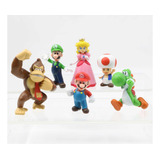 Set 6 Figuritas Super Mario Bros & Luigi Figuras