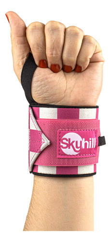 Munhequeira Elástica Rosa Quadrado Skyhill Cross Training