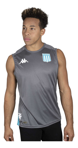 Musculosa Kappa Entrenamiento Racing 2023 Hombre Fútbol Gris