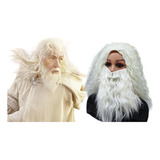 Peruca E Barba Cosplay Gandalf O Cinzento Senhor Dos Aneis