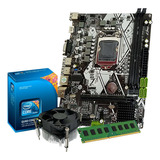Kit Intel Core I5 3.2ghz+placa Mãe H55+4gb Ddr3+cooler Preto