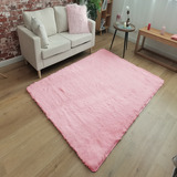 Alfombra Peluda Shaggy Rosa 200x220 Clems