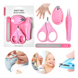 Set De Manicuria Bebe Tijera Alicate Limas Y Pincita Estuche