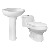 Sala De Baño, Lavamanos Pedestal+onepiece 30cms