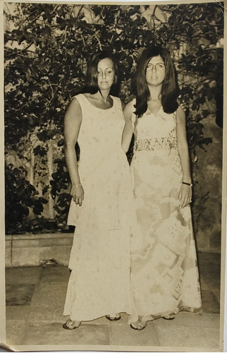 Antigua Fotografía Señoritas En Traje De Fiesta 1950 (ff536