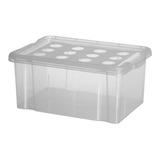 Pote Caixa Org. Container 16 Litros C Tampa Natural 42510