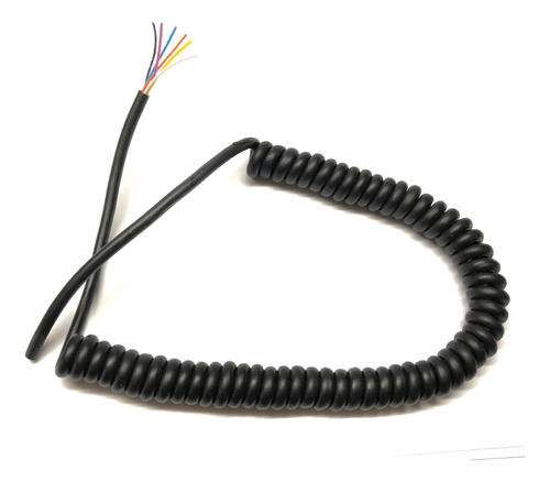 Cable Espiral De 6 Conductores Para Microfono De Hf Vhf Uhf 