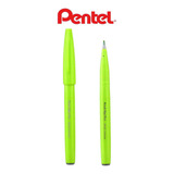 Caneta Brush Sign Pen Cor Verde Claro 1 Unidade Pentel