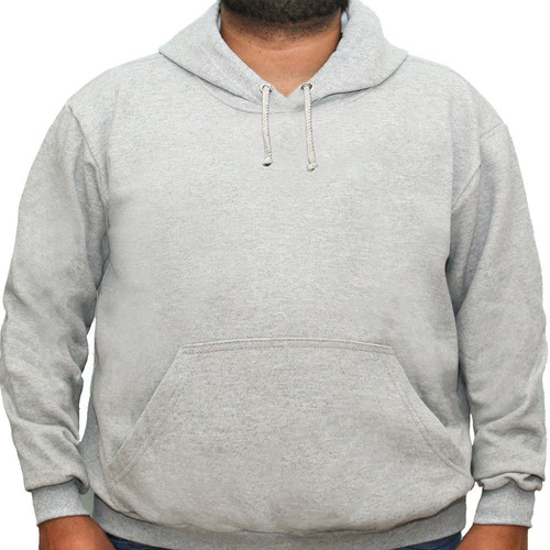 Blusa De Frio Moletom  Com Capuz Liso  Plus Size -masculino 