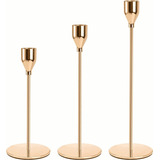 Candelabros Metalico 3pc Mesa Boda Fiestas Casa  Cena