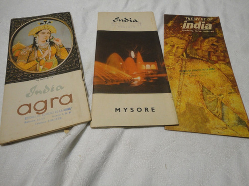 Lote De 4  Guias Y Cartas Ruteras Antiguas - India